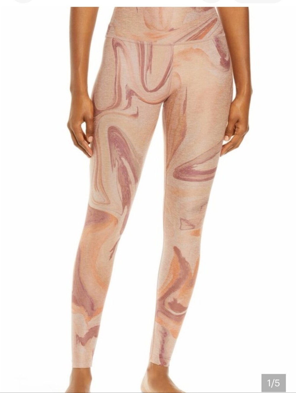 Beyond Yoga Spacedye High Waisted Midi Leggings Chai Marble NWT Size Small
